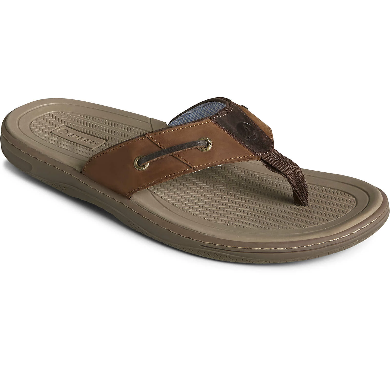 Sperry Top-Sider Men's Baitfish Flip-Flops Brown / Buc / Brown 4 Sperry Top-Sider Men's Baitfish Flip-Flops Brown / Buc / Brown - Image 2