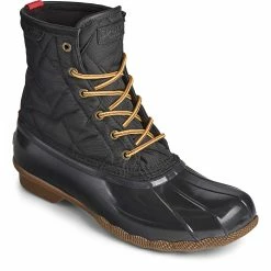 Sperry Top-Sider Men's Saltwater Nylon Duck Boot Black -Sperry Top-Sider STS23071