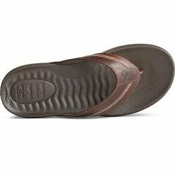 Sperry Top-Sider Men's PLUSHWAVE™ Dock Flip Flop Brown -Sperry Top-Sider STS23330 TOP