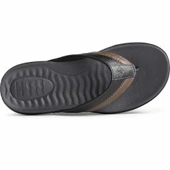 Sperry Top-Sider Men's PLUSHWAVE™ Dock Flip Flop Black -Sperry Top-Sider STS23331 TOP