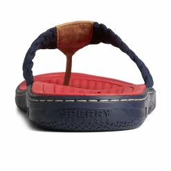 Sperry Top-Sider Men's Sperry X Brooks Brothers Baitfish Flip Flop Navy -Sperry Top-Sider STS24336 90