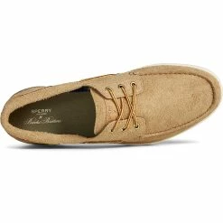 Sperry Top-Sider Men's Sperry X Brooks Brothers Authentic Original™ 3-Eye Cup Boat Shoe Tan -Sperry Top-Sider STS24349 TOP