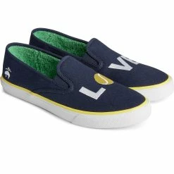 Sperry Top-Sider Men's Sperry X Brooks Brothers Slip On Sneaker Navy -Sperry Top-Sider STS24362