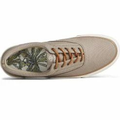 Sperry Top-Sider Men's SeaCycled™ Striper II Palm Sneaker Taupe -Sperry Top-Sider STS25134 TOP 021623