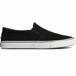 Sperry Top-Sider Men's Striper II Twin Gore Suede Slip On Sneaker Black