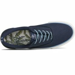 Sperry Top-Sider Men's SeaCycled™ Striper II Palm Sneaker Navy -Sperry Top-Sider STS25178 TOP 021623
