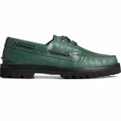 Sperry Top-Sider Men's Sperry X Malbon Authentic Original™ 3-Eye Croc Boat Shoe Green
