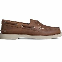 Sperry Top-Sider Men's Authentic Original™ Double Sole Cross Lace Boat Shoe Dark Tan