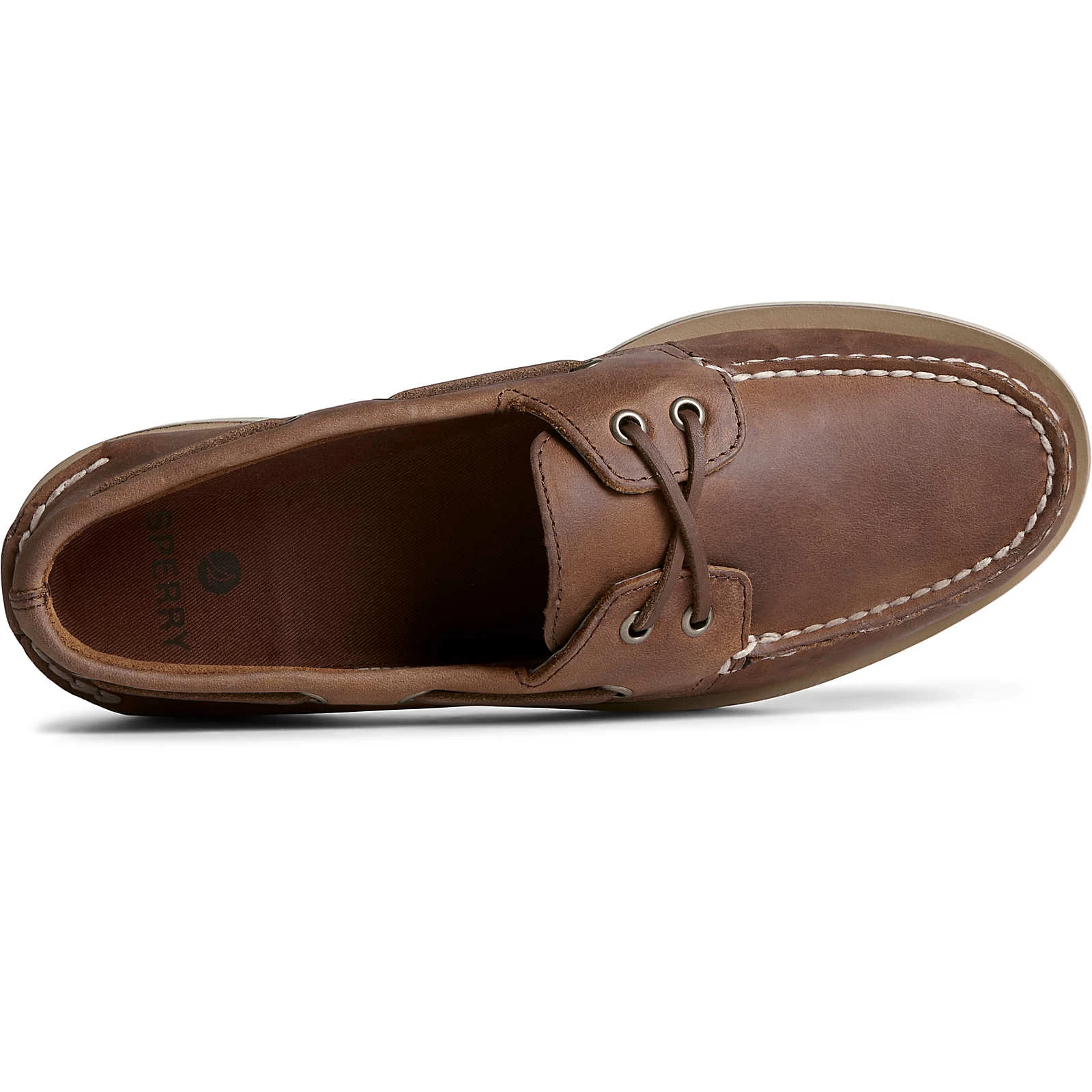 Sperry Top-Sider Men's Authentic Original™ Double Sole Cross Lace Boat Shoe Dark Tan 7 Sperry Top-Sider Men's Authentic Original™ Double Sole Cross Lace Boat Shoe Dark Tan - Image 5