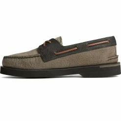 Sperry Top-Sider Men's Authentic Original™ PLUSHWAVE™ Double Sole Tumbled Boat Shoe Olive -Sperry Top-Sider STS25287 180