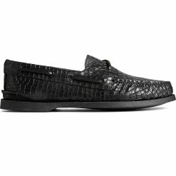 Sperry Top-Sider Men's Authentic Original™ Croc Embossed Boat Shoe Black