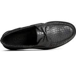 Sperry Top-Sider Men's Authentic Original™ Croc Embossed Boat Shoe Black -Sperry Top-Sider STS25289 TOP