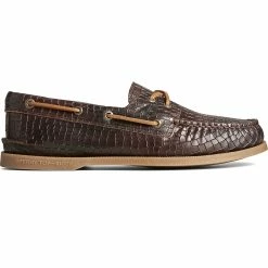 Sperry Top-Sider Men's Authentic Original™ Croc Embossed Boat Shoe Brown