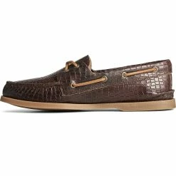 Sperry Top-Sider Men's Authentic Original™ Croc Embossed Boat Shoe Brown -Sperry Top-Sider STS25290 180