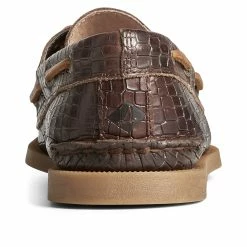 Sperry Top-Sider Men's Authentic Original™ Croc Embossed Boat Shoe Brown -Sperry Top-Sider STS25290 90