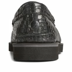 Sperry Top-Sider Men's Authentic Original™ Penny Double Sole Croc Embossed Loafer Black -Sperry Top-Sider STS25453 90